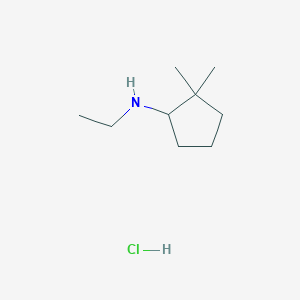 molecular formula C9H20ClN B2414016 N-ethyl-2,2-dimethylcyclopentan-1-amine hydrochloride CAS No. 2418719-91-0