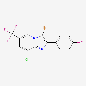 3-Bromo-8-chloro-2-(4-fluorophenyl)-6-(trifluoromethyl)imidazo[1,2-a]pyridine
