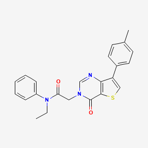 N-ethyl-2-[7-(4-methylphenyl)-4-oxothieno[3,2-d]pyrimidin-3(4H)-yl]-N-phenylacetamide