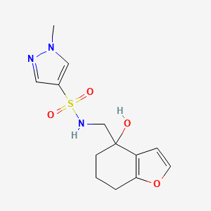 N-((4-hydroxy-4,5,6,7-tetrahydrobenzofuran-4-yl)methyl)-1-methyl-1H-pyrazole-4-sulfonamide