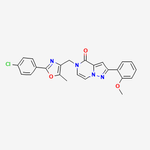 5-((2-(4-chlorophenyl)-5-methyloxazol-4-yl)methyl)-2-(2-methoxyphenyl)pyrazolo[1,5-a]pyrazin-4(5H)-one