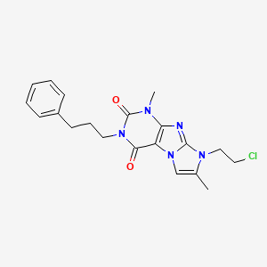 8-(2-chloroethyl)-1,7-dimethyl-3-(3-phenylpropyl)-1H-imidazo[2,1-f]purine-2,4(3H,8H)-dione