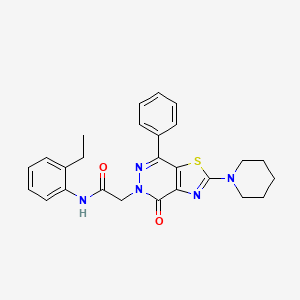 molecular formula C26H27N5O2S B2414051 N-(2-ethylphenyl)-2-(4-oxo-7-phenyl-2-(piperidin-1-yl)thiazolo[4,5-d]pyridazin-5(4H)-yl)acetamide CAS No. 1203248-31-0