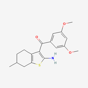 (2-Amino-6-methyl-4,5,6,7-tetrahydro-1-benzothien-3-yl)(3,5-dimethoxyphenyl)methanone