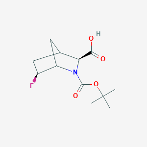 molecular formula C12H18FNO4 B2414055 Racemic-(1S,3S,4R,6S)-2-(Tert-Butoxycarbonyl)-6-Fluoro-2-Azabicyclo[2.2.1]Heptane-3-Carboxylic Acid CAS No. 1272757-81-9
