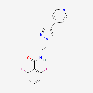 2,6-difluoro-N-{2-[4-(pyridin-4-yl)-1H-pyrazol-1-yl]ethyl}benzamide