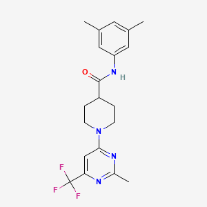 molecular formula C20H23F3N4O B2414082 N-(3,5-dimethylphenyl)-1-[2-methyl-6-(trifluoromethyl)pyrimidin-4-yl]piperidine-4-carboxamide CAS No. 1775452-71-5