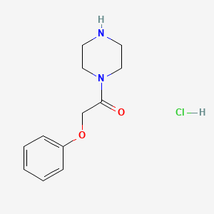 molecular formula C12H17ClN2O2 B2414119 2-Phenoxy-1-piperazin-1-yl-ethanone CAS No. 1176419-70-7; 92114-37-9