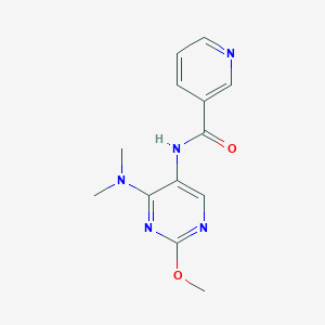 molecular formula C13H15N5O2 B2414130 N-(4-(dimethylamino)-2-methoxypyrimidin-5-yl)nicotinamide CAS No. 1797293-04-9