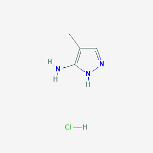 molecular formula C4H8ClN3 B2414132 4-Methyl-1H-pyrazol-3-amine hydrochloride CAS No. 1431963-06-2