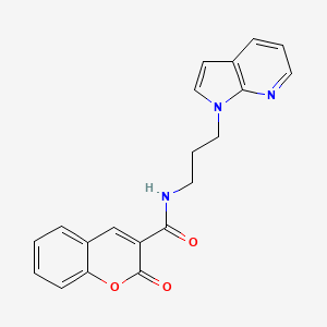 molecular formula C20H17N3O3 B2414146 N-(3-(1H-pyrrolo[2,3-b]pyridin-1-yl)propyl)-2-oxo-2H-chromene-3-carboxamide CAS No. 1795441-61-0
