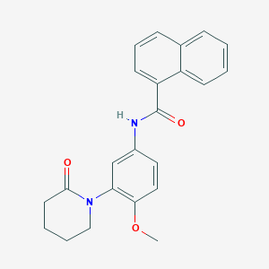 molecular formula C23H22N2O3 B2414172 N-[4-methoxy-3-(2-oxopiperidin-1-yl)phenyl]naphthalene-1-carboxamide CAS No. 941982-60-1