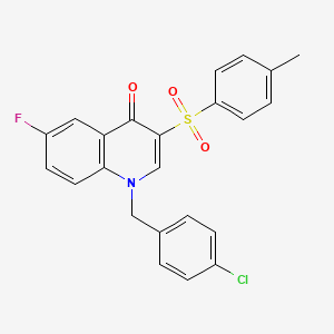 molecular formula C23H17ClFNO3S B2414200 1-(4-chlorobenzyl)-6-fluoro-3-tosylquinolin-4(1H)-one CAS No. 902298-92-4