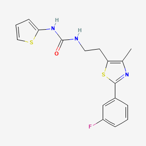 1-(2-(2-(3-Fluorophenyl)-4-methylthiazol-5-yl)ethyl)-3-(thiophen-2-yl)urea