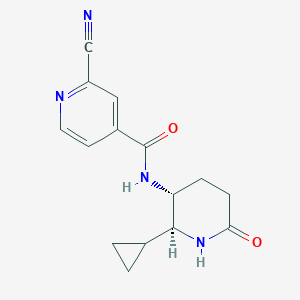 2-Cyano-N-[(2S,3R)-2-cyclopropyl-6-oxopiperidin-3-yl]pyridine-4-carboxamide