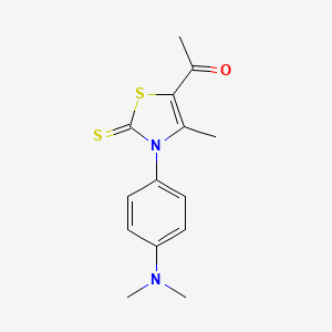 1-(3-(4-(Dimethylamino)phenyl)-4-methyl-2-thioxo-2,3-dihydrothiazol-5-yl)ethanone