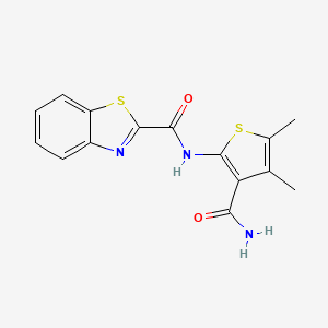 N-(3-carbamoyl-4,5-dimethylthiophen-2-yl)-1,3-benzothiazole-2-carboxamide