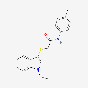 2-(1-ethylindol-3-yl)sulfanyl-N-(4-methylphenyl)acetamide
