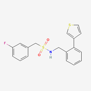 1-(3-fluorophenyl)-N-(2-(thiophen-3-yl)benzyl)methanesulfonamide