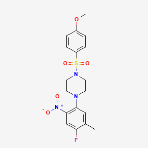1-(4-Fluoro-5-methyl-2-nitrophenyl)-4-(4-methoxybenzenesulfonyl)piperazine
