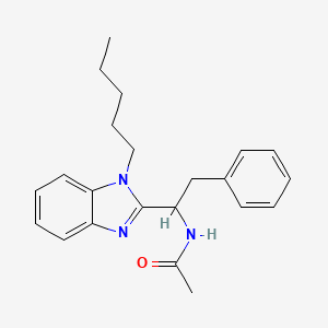N-[1-(1-pentylbenzimidazol-2-yl)-2-phenylethyl]acetamide