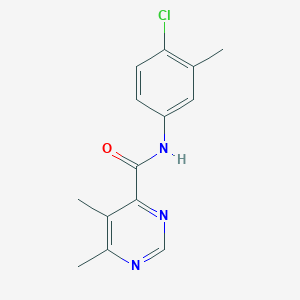 molecular formula C14H14ClN3O B2414246 N-(4-Chloro-3-methylphenyl)-5,6-dimethylpyrimidine-4-carboxamide CAS No. 2415461-71-9