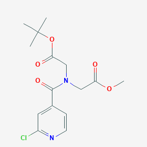 molecular formula C15H19ClN2O5 B2414248 methyl 2-{N-[2-(tert-butoxy)-2-oxoethyl]-1-(2-chloropyridin-4-yl)formamido}acetate CAS No. 1333864-49-5