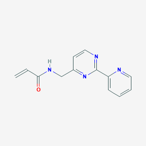 molecular formula C13H12N4O B2414273 N-[(2-Pyridin-2-ylpyrimidin-4-yl)methyl]prop-2-enamide CAS No. 2361639-66-7