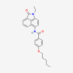 molecular formula C25H26N2O3 B2414278 N-(1-ethyl-2-oxo-1,2-dihydrobenzo[cd]indol-6-yl)-4-(pentyloxy)benzamide CAS No. 477555-01-4
