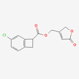 molecular formula C14H11ClO4 B2414290 (5-Oxo-2H-furan-3-yl)methyl 4-chlorobicyclo[4.2.0]octa-1(6),2,4-triene-7-carboxylate CAS No. 2450648-68-5