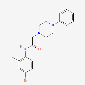 molecular formula C19H22BrN3O B2414297 N-(4-bromo-2-methylphenyl)-2-(4-phenylpiperazin-1-yl)acetamide CAS No. 763125-97-9