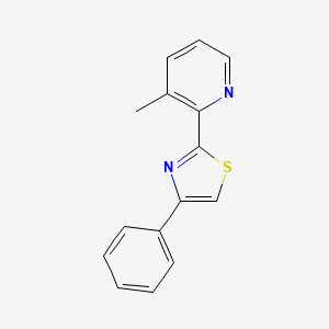 molecular formula C15H12N2S B2414308 2-(3-Methyl-2-pyridyl)-4-phenylthiazole CAS No. 1256482-99-1
