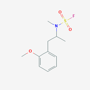 molecular formula C11H16FNO3S B2414355 N-[1-(2-Methoxyphenyl)propan-2-yl]-N-methylsulfamoyl fluoride CAS No. 2411275-44-8