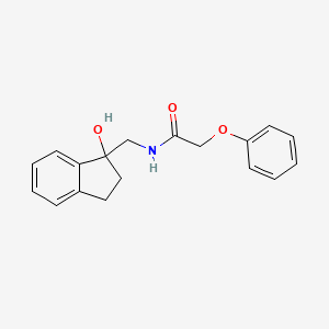molecular formula C18H19NO3 B2414408 N-((1-hydroxy-2,3-dihydro-1H-inden-1-yl)methyl)-2-phenoxyacetamide CAS No. 1396874-95-5