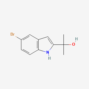 molecular formula C11H12BrNO B2414410 2-(5-bromo-1H-indol-2-yl)propan-2-ol CAS No. 868692-02-8