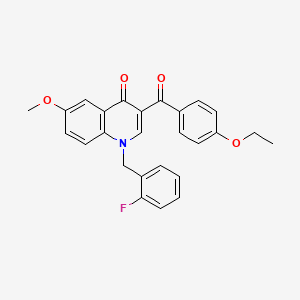 B2414426 3-(4-ethoxybenzoyl)-1-(2-fluorobenzyl)-6-methoxyquinolin-4(1H)-one CAS No. 872198-11-3