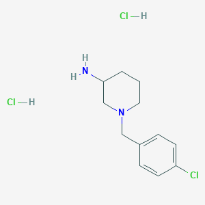 molecular formula C12H19Cl3N2 B2414457 1-(4-Chlorobenzyl)piperidin-3-amine dihydrochloride CAS No. 226249-34-9