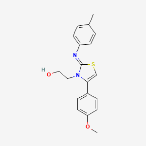 (Z)-2-(4-(4-methoxyphenyl)-2-(p-tolylimino)thiazol-3(2H)-yl)ethanol