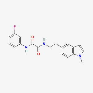 molecular formula C19H18FN3O2 B2414472 N1-(3-fluorophenyl)-N2-(2-(1-methyl-1H-indol-5-yl)ethyl)oxalamide CAS No. 2034303-57-4