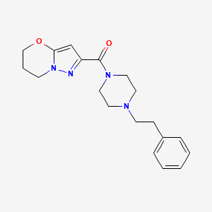 (6,7-dihydro-5H-pyrazolo[5,1-b][1,3]oxazin-2-yl)(4-phenethylpiperazin-1-yl)methanone