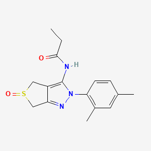 molecular formula C16H19N3O2S B2414480 N-[2-(2,4-dimethylphenyl)-5-oxo-2H,4H,6H-5lambda4-thieno[3,4-c]pyrazol-3-yl]propanamide CAS No. 1007529-73-8