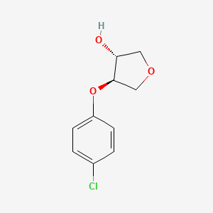molecular formula C10H11ClO3 B2414498 (3R,4R)-4-(4-chlorophenoxy)oxolan-3-ol CAS No. 2023179-75-9; 2165806-32-4