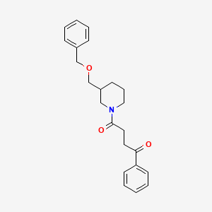 molecular formula C23H27NO3 B2414501 1-(3-((Benzyloxy)methyl)piperidin-1-yl)-4-phenylbutane-1,4-dione CAS No. 1251629-34-1