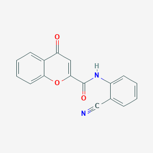molecular formula C17H10N2O3 B2414502 N-(2-cyanophenyl)-4-oxo-4H-chromene-2-carboxamide CAS No. 361173-03-7
