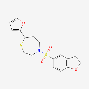 4-((2,3-Dihydrobenzofuran-5-yl)sulfonyl)-7-(furan-2-yl)-1,4-thiazepane