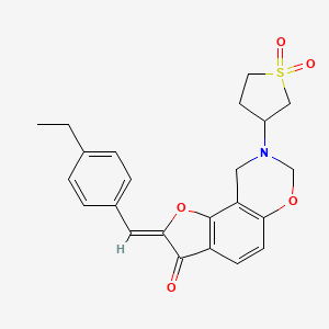 (Z)-8-(1,1-dioxidotetrahydrothiophen-3-yl)-2-(4-ethylbenzylidene)-8,9-dihydro-2H-benzofuro[7,6-e][1,3]oxazin-3(7H)-one