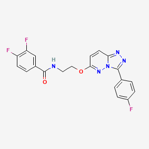 3,4-difluoro-N-(2-((3-(4-fluorophenyl)-[1,2,4]triazolo[4,3-b]pyridazin-6-yl)oxy)ethyl)benzamide