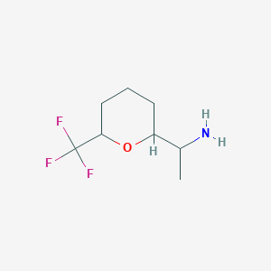 1-[6-(Trifluoromethyl)oxan-2-yl]ethanamine