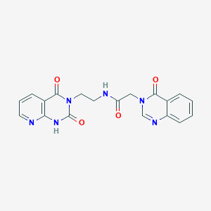 N-(2-(2,4-dioxo-1,2-dihydropyrido[2,3-d]pyrimidin-3(4H)-yl)ethyl)-2-(4-oxoquinazolin-3(4H)-yl)acetamide