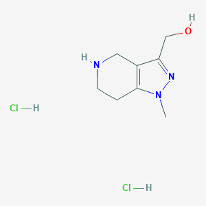 (1-Methyl-4,5,6,7-tetrahydro-1H-pyrazolo[4,3-c]pyridin-3-yl)methanol dihydrochloride